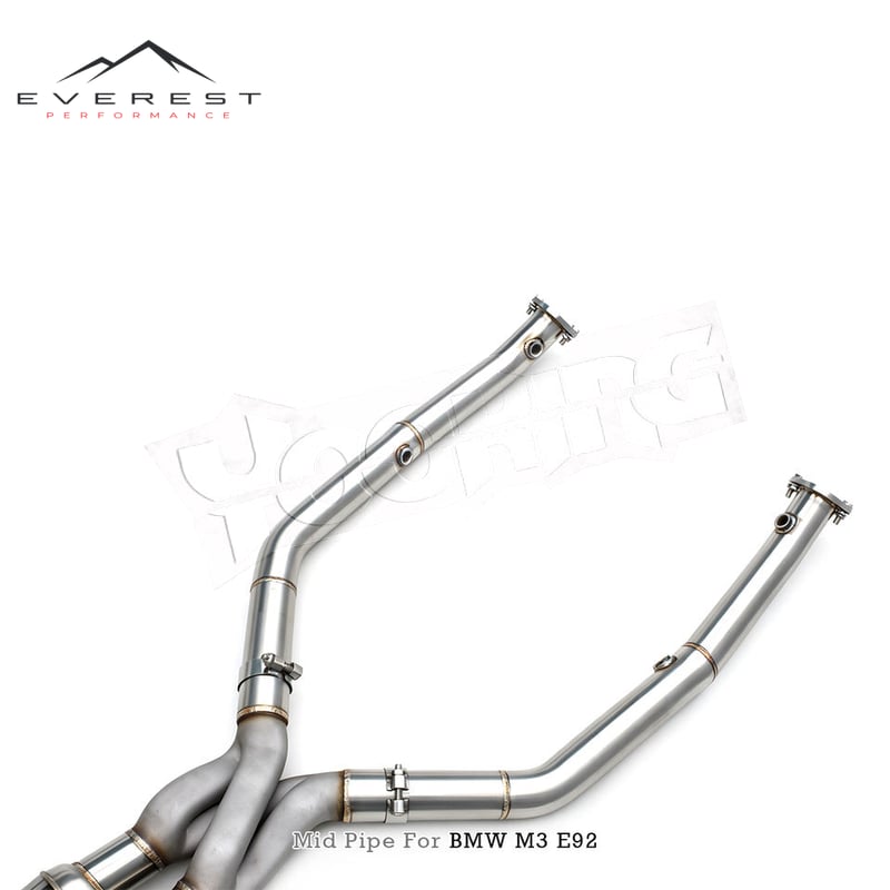 SS304 Mid/Middle Pipe with Z Pipe for BMW M3 E90/E92/E93 V8 4.0L 2008-2013 Exhaust Pipes 200cell Downpipe Automotive Parts