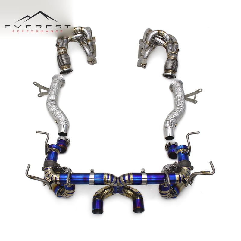 Full Exhaust for Ferrari 458 V8 4.5 2013-2016 Titanium Pipes+ SUS304 Header Manifold