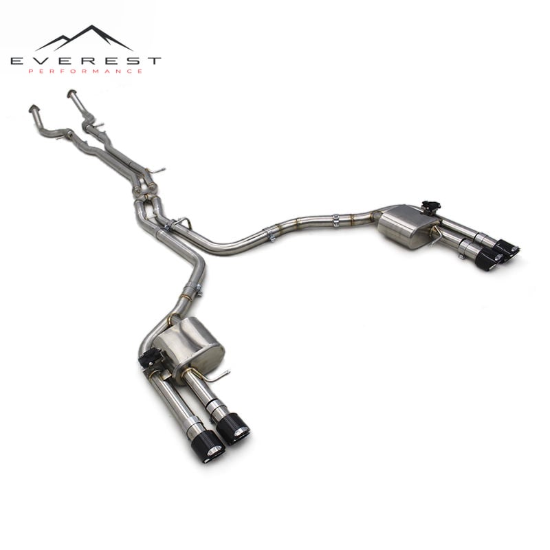 Valve Catback Downpipe for Audi S8 D4 4.0T Aggressive Sound Polishing (Full Exhaust Pipes) Stainless Steel Exhaust System