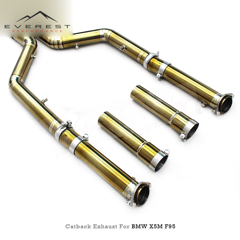 Titanium Valvetronic Catback Exhaust Pipe System for BMW X5M/X6M F95/F96 4.4TT 2020-2024 with Electronic Valved Muffler