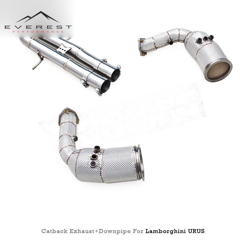 Racing Valvetronic Catback Exhaust Pipes for Lamborghini URUS 4.0 2018-2023 With SS304 Catted Downpipe Valved Muffler Exhaust