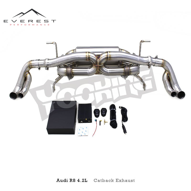 Catback Muffler for Audi R8 V8 4.2L 2007-2013 Stainless Steel Luxury Car Vacuum Valve Exhaust Pipes