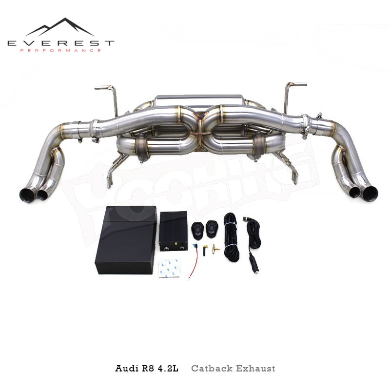 Catback Muffler for Audi R8 V8 4.2L 2007-2013 Stainless Steel Luxury Car Vacuum Valve Exhaust Pipes