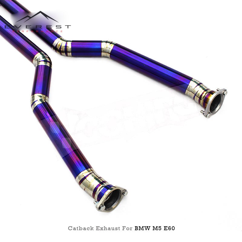 Custom Titanium Pipes Valved Sport Catback Muffler for BMW M5 E60 5.0L 2003-2010 Lightweight Valvetronic Exhaust System