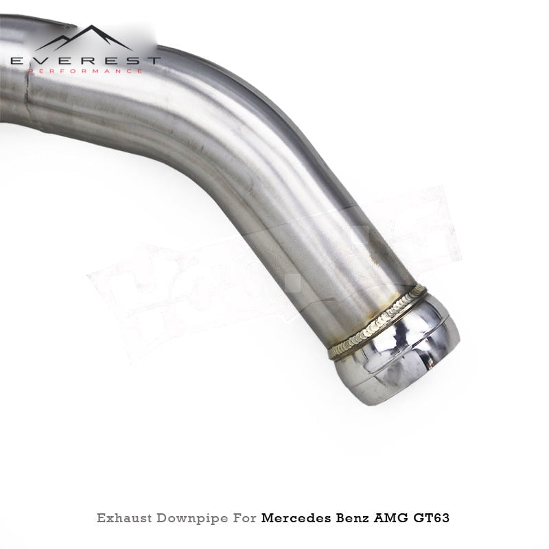 SS304 Exhaust Downpipe With Heat Shield for Mercedes-Benz AMG GT63/GT63S 4.0TT 2019+ High Flow Catted Downpipe 100/200/300 Cell