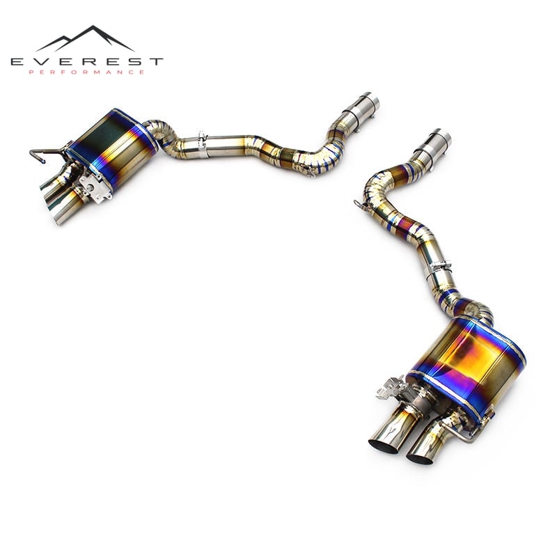 Titanium Exhaust Pipe System for Bentley Continental GT V12 6.0T 2018-2024 Four Exits. Original Valve