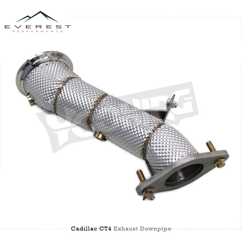 Stainless Steel Exhaust Downpipe for Cadillac CT4 2.0T 2019-2023 Race Exhaust Pipe System Heat Shield Free Flow Pipes