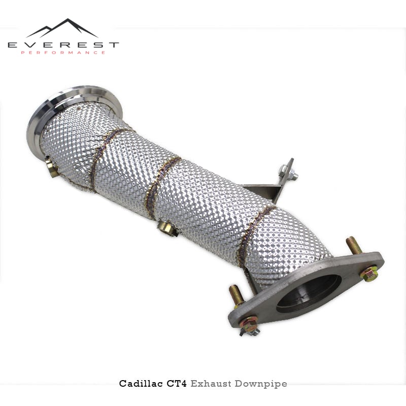 Stainless Steel Exhaust Downpipe for Cadillac CT4 2.0T 2019-2023 Race Exhaust Pipe System Heat Shield Free Flow Pipes