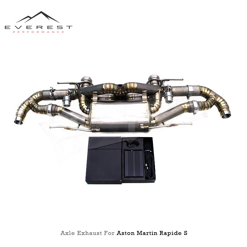 Custom Axle Back Exhaust for Aston Martin Rapide S 560CV V12 6.0 2013-2018 Titanium Pipes Valved Exhaust System with Control