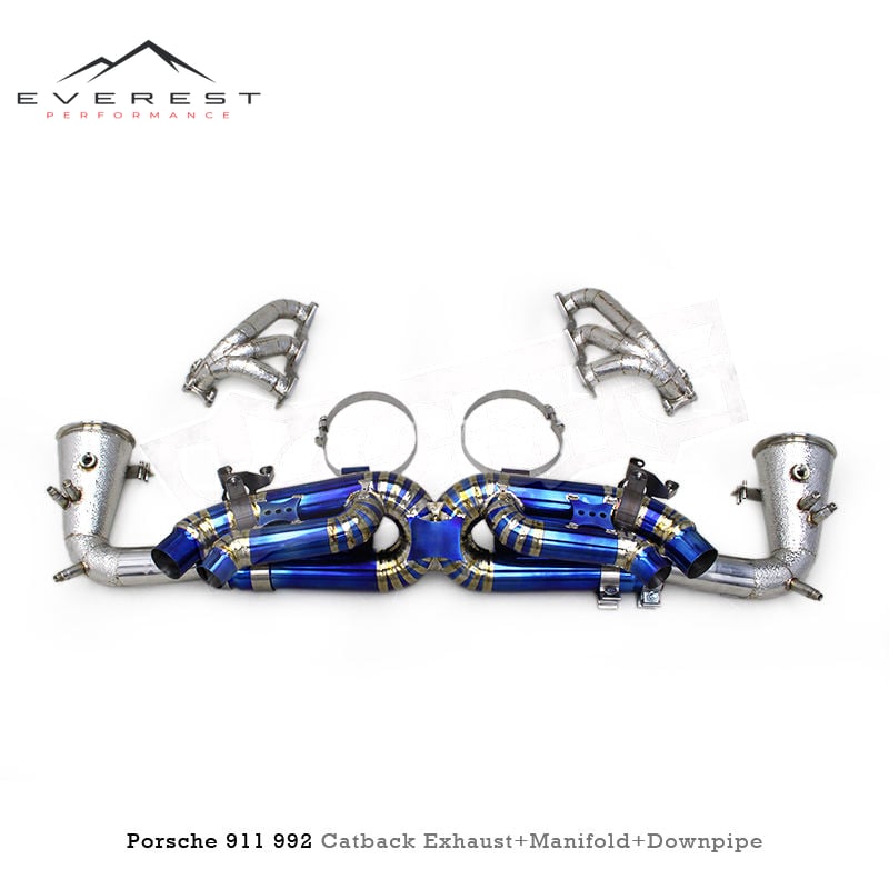 Exhaust Pipe System for Porsche 911 992 3.0T 2020-2024 Racing SS304 Manifold Downpipe Titanium Valve Catback Exhaust