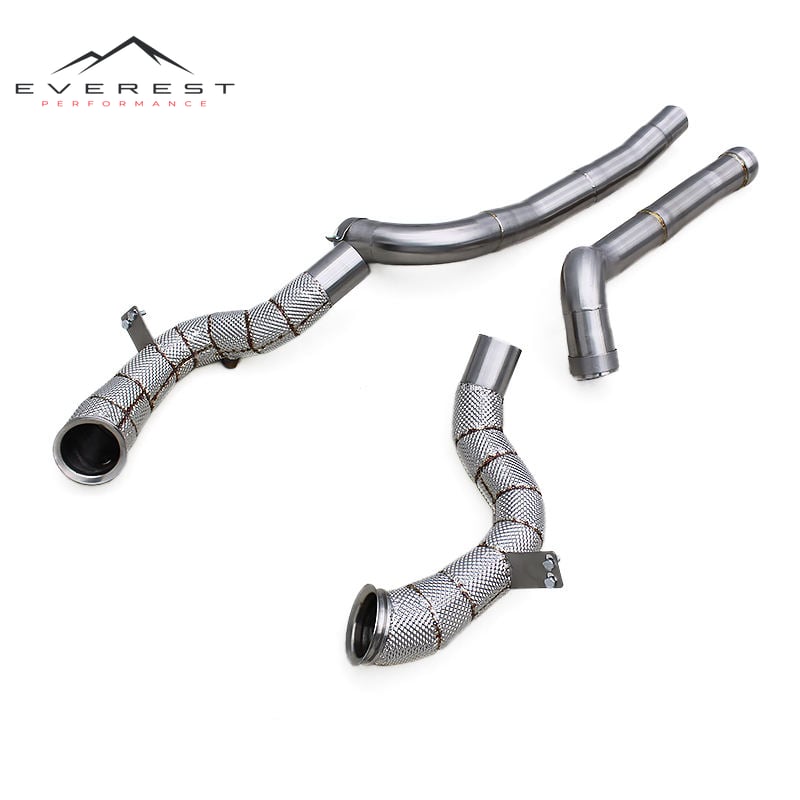 Custom Straight Downpipe for Mercedes-Benz AMG GT/GTS 4.0T 2014-2023 Street Car Stainless Steel Pipe Exhaust Free Flow System