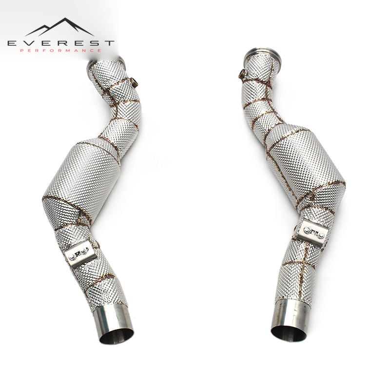 SS304 Exhaust Pipe System for Maserati Quattroporte GTS V8 3.8T 2013-2016 High Flow100/200 Mash Sport Header with Heat Shield