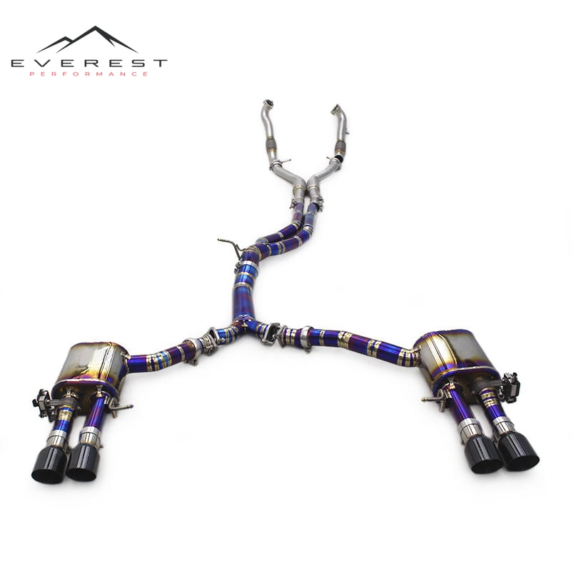 Catback Exhaust for Audi S4/S5 B9 3.0T 2019-2023 Escape Titanium Alloy Catback Exhaust With Electroplated Black Tips