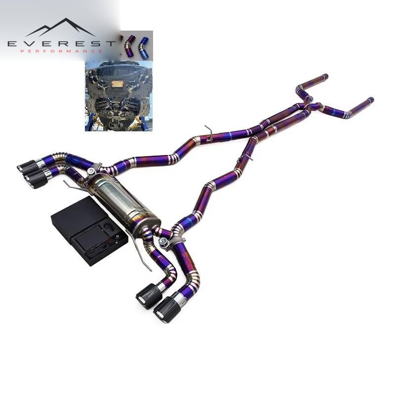 Custom Lightweight Titanium Valved Exhaust System for BMW M5 F90 4.4T 2018-2023 Catback Muffler with Dynamic Sound Control