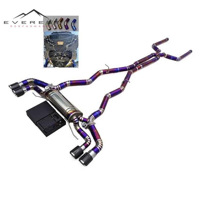 Custom Lightweight Titanium Valved Exhaust System for BMW M5 F90 4.4T 2018-2023 Catback Muffler with Dynamic Sound Control