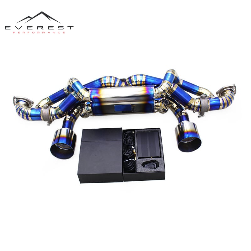Racing Titanium Exhaust Pipes System for Porsche 718 Cayman GT4 RS 4.0L 2022-2025 High Performance Straight-through Axle Back