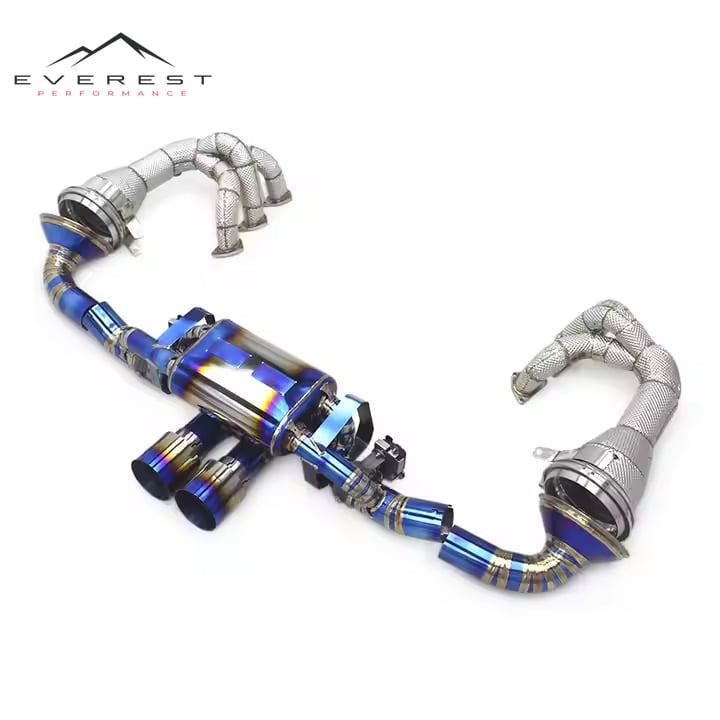Titanium Alloy Catback Exhaust for Porsche 911 992 GT3 RS 4.0 2017-2023 SUS304 Manifold Pipes Muffler Valve