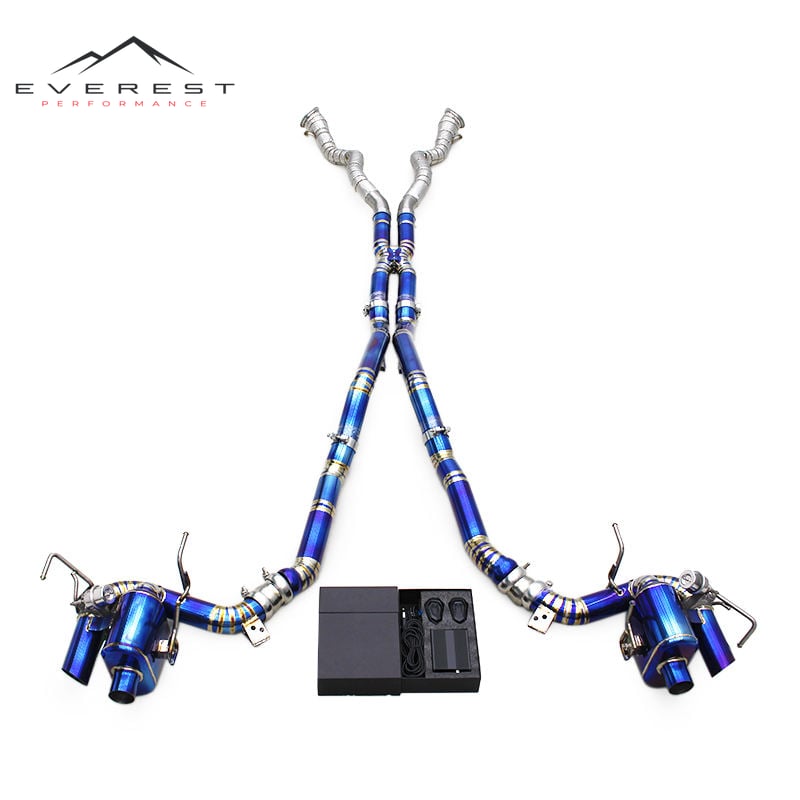 Custom Sport Valved Exhaust System for Ferrari 812 6.5L V12 2017-2021+ SUS304 Header Straight Downpipe Titanium Catback Muffler