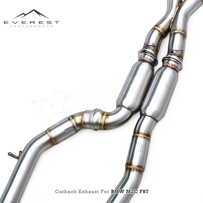 SS304L Exhaust Pipe System for BMW M2 Competition/M2C 3.0T F87 2018-2023 Valvetronic Catback Exhaust With Resonator