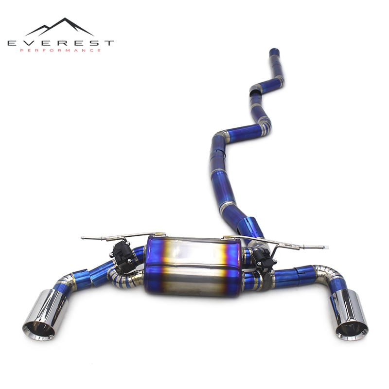 Muffler Catback for BMW M140 M140i F20 B58 3.0T 2017-2019 Titanium Exhaust Pipes Chrome Silver Tips