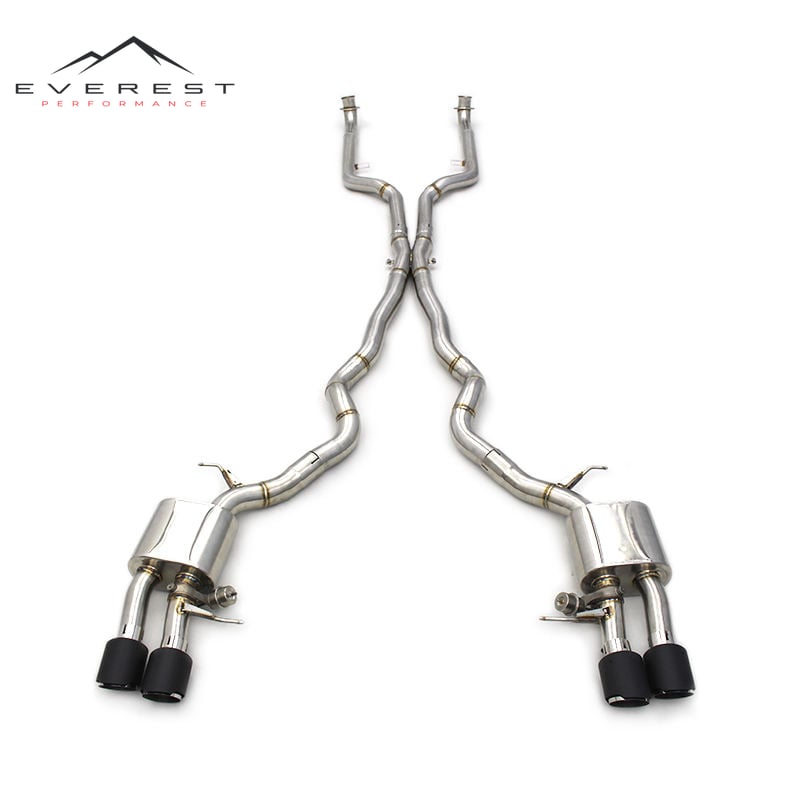 Catback Exhaust System for BMW M6 F06 4.4T 2012-2016 Vacuum Valve Muffler Stainless Steel Pipes Carbon Black Tips