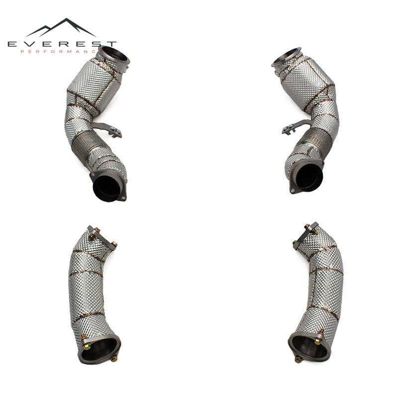 Exhaust Downpipe with Catalyst for BMW M5/M6 F90 LCI 4.4TT 2018-2024 Racing Stainless Steel High Flow Catted Downpipe