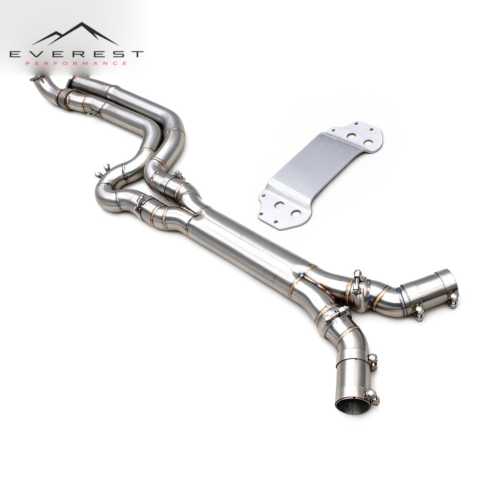 Stainless Steel Exhaust Pipes for BMW G80 M3 G82 M4 G87 M2 S58 3.0T Direct Fitment 4Inch Single Mid Pipe