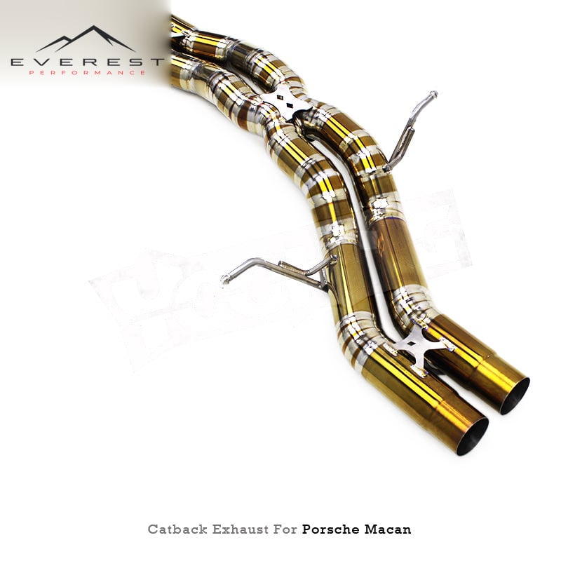 Titanium Exhaust Pipes System for Porsche Macan 3.0T 2014-2023 Supersport Valvetronic Muffler Four Outlet Nozzle
