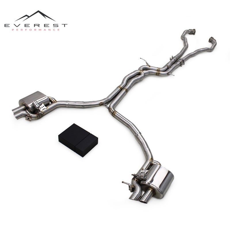 Stainless Steel Exhaust Pipes for Audi RS4/RS5 B8.5 4.2L 2012-2016 Catback Muffler Valves Remote Control Valve