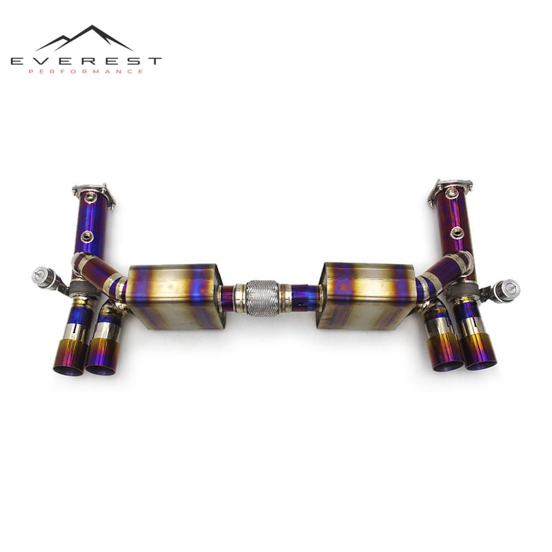 Performance Titanium Catback for Porsche 911 996 TURBO 1997-2005 Titanium Racing Exhaust Pipe Muffler Axle Back