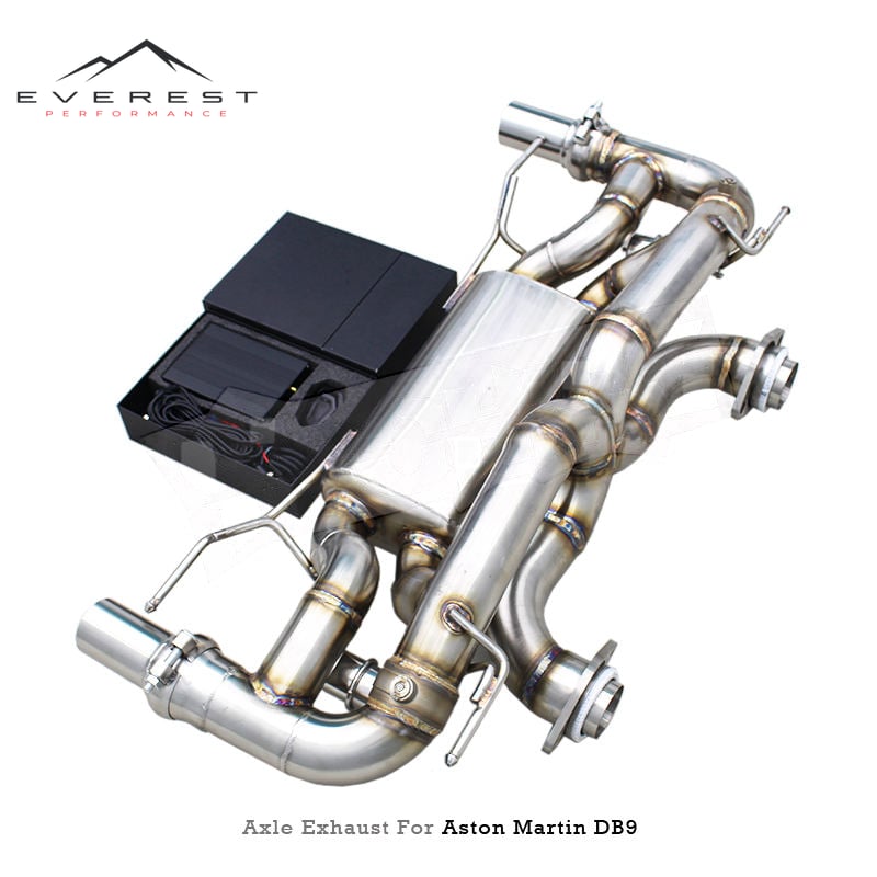 Auto Axle Back Exhaust Pipe for Aston Martin DB9 V12 6.0L 2004-2017 Stainless Steel Valved Sport Exhaust Rear Catback Muffler