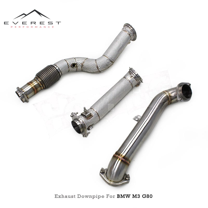 Free Flow Straight Header Downpipe for BMW M3/M4 G82 G80 G8X 3.0T 2019-2022 Sport Exhaust System