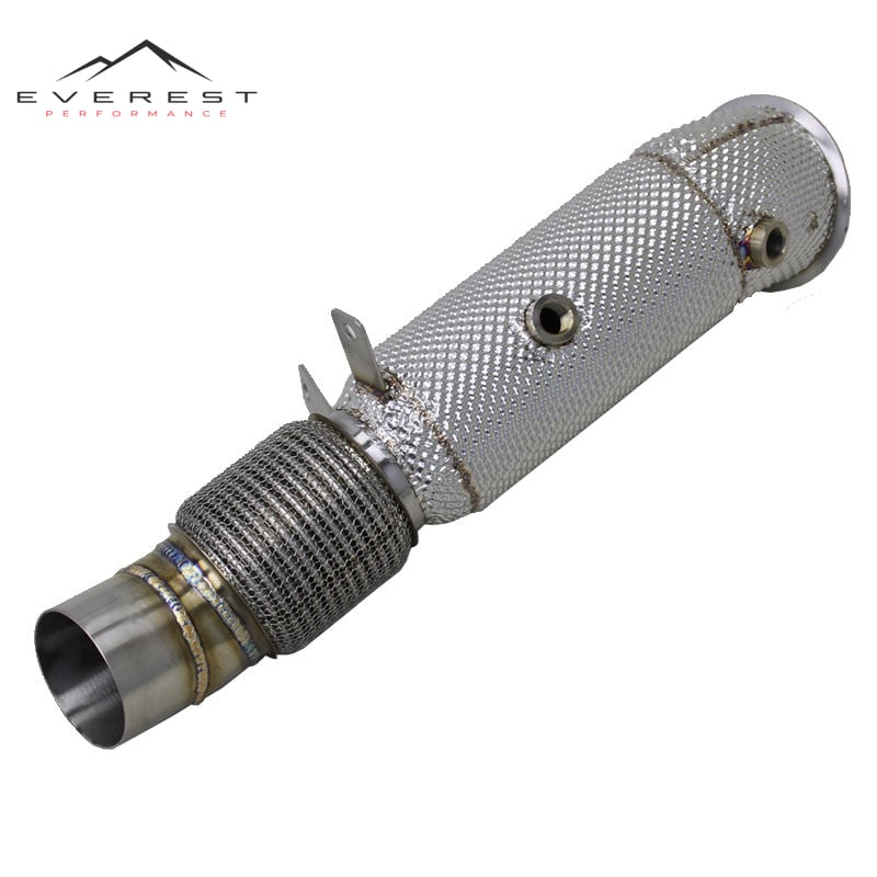 Stainless Steel Pipes for BMW X5/X6 F15/F16 2014-2019 Exhaust Downpipe With Heat Shield Free Flow Header