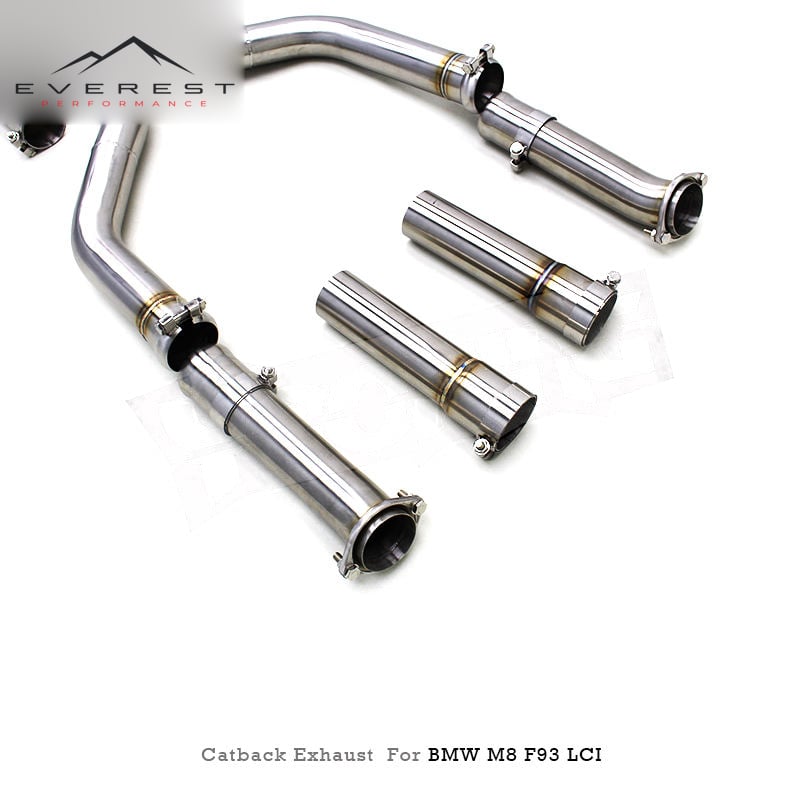 Custom Catback Muffler Stainless Steel X Pipe for BMW M8 F91/F92/F93 LCI 4.4T 2019-2024 Valved Sport Exhaust System Active Sound