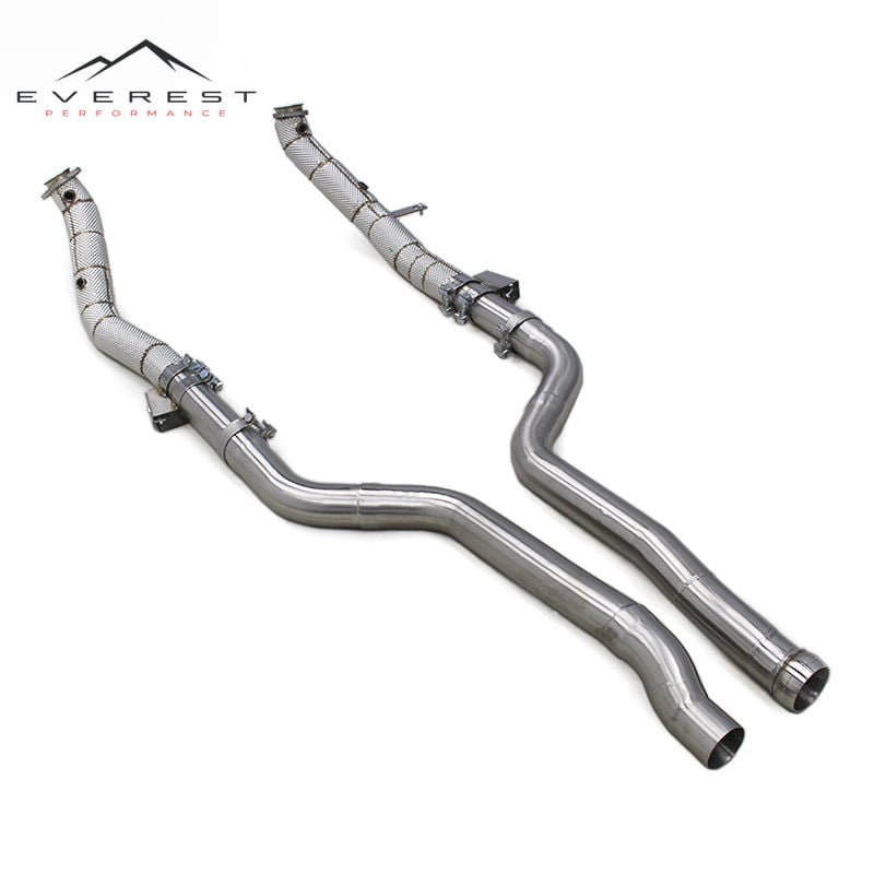Race Free Flow Pipe Downpipe for Mercedes-Benz CLS63 AMG W218/E63 W212 5.5T 2007-2017 Stainless Steel Header Exhaust