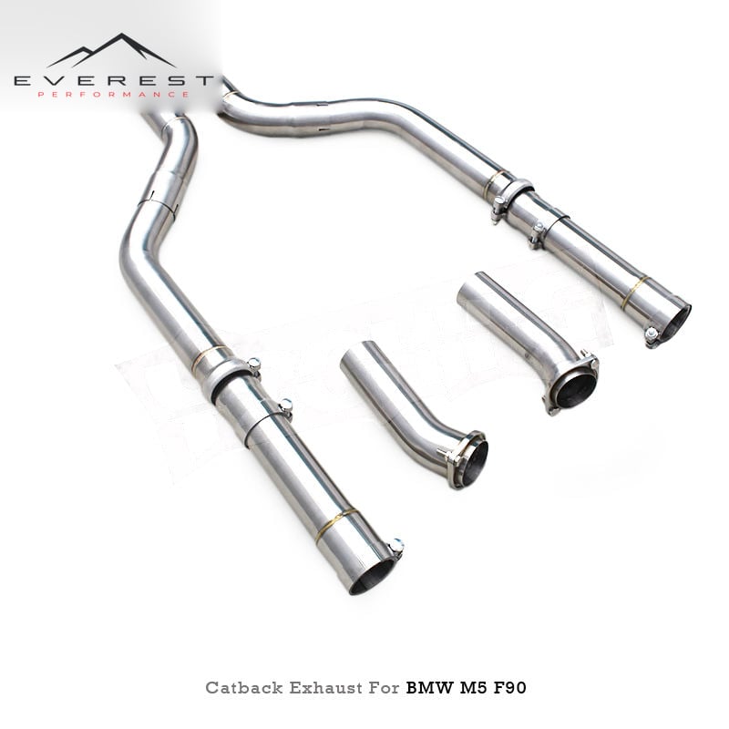 Racing Vavetronic Catback Exhaust Pipes for BMW M5 F90 4.4T 2018-2024 Stainless Steel 304 H Pipes Valved Muffler Exhaust Pipes