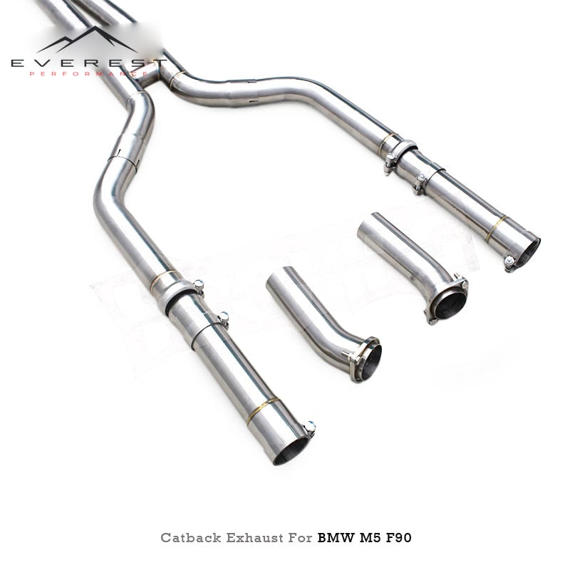 Racing Vavetronic Catback Exhaust Pipes for BMW M5 F90 4.4T 2018-2024 Stainless Steel 304 H Pipes Valved Muffler Exhaust Pipes