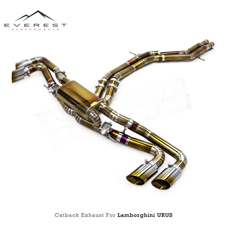 Titanium Catback Exhaust Pipes for Lamborghini URUS 4.0 2018-2019 High Performance Exhaust Muffler with Valve Exhaust System