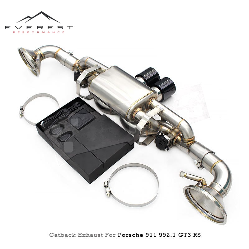 SS304L Exhaust Pipe System for Porsche 911 992/992.1/992.2 GT3 RS 4.0L 2017-2023 Exhaust Muffler Remote Control Sport Sound