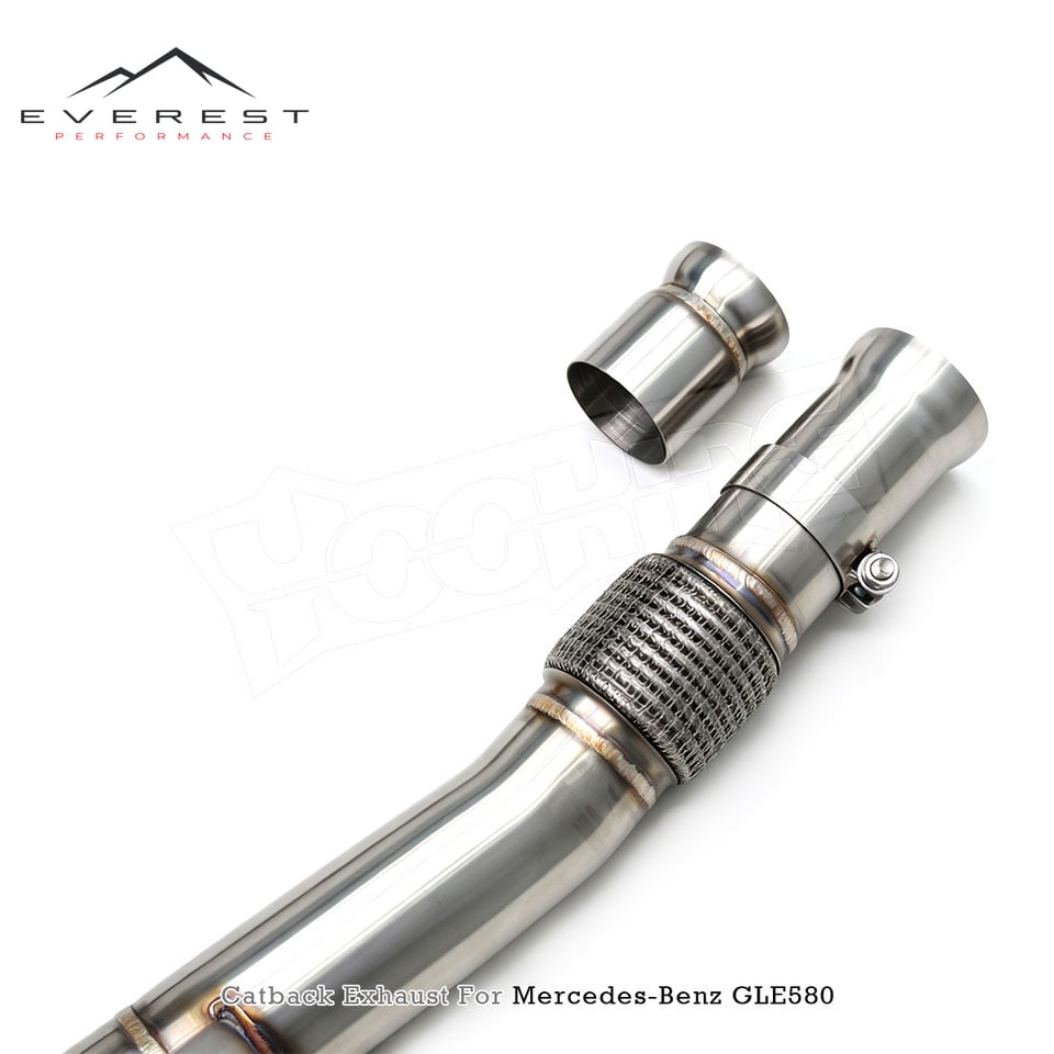 Custom Valve Exhaust System for Mercedes-Benz GLE580 4.0L 2016-2024 Stainless Steel Catback Muffler with Control