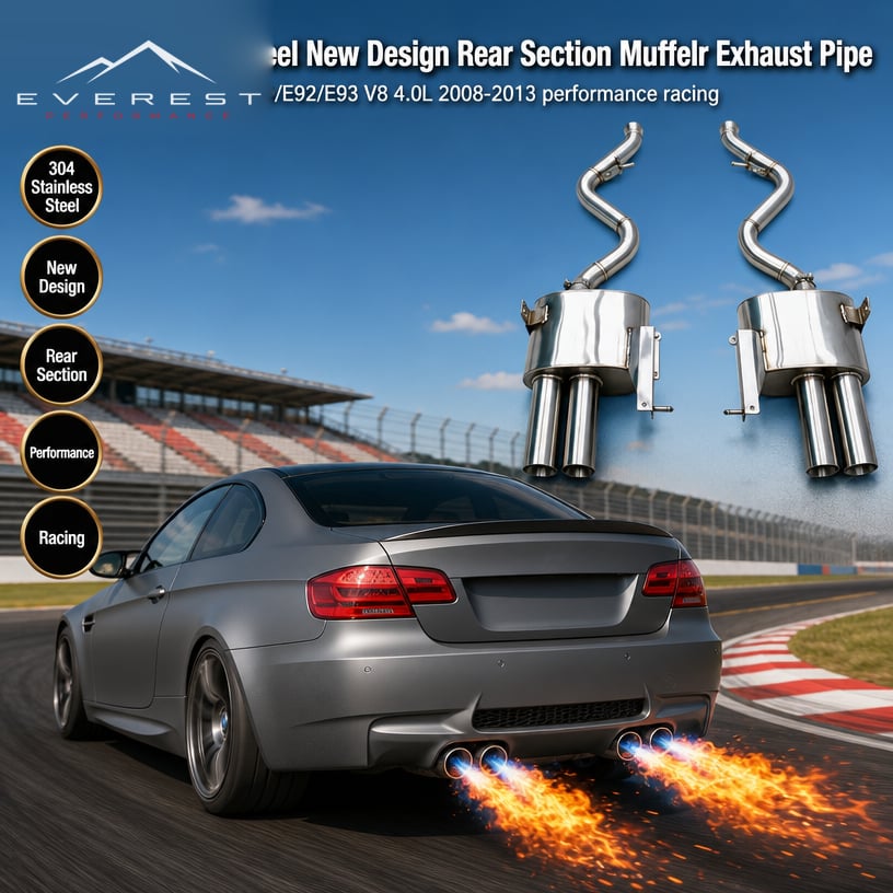 Stainless Steel Axleback Exhaust Pipes for BMW M3 E90 E92 E93 V8 4.0L 2008-2013 Performance