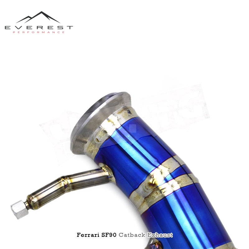 Titanium Exhaust Pipe System X Pipe for Ferrari SF90 3.9T V8 2019-2023 High Quality Catback Exhaust / Full Exhaust