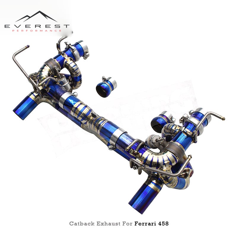 Custom Exhaust System for Ferrari 458 4.5L 2011-2016 Supersport Car X Pipe Lightweight Titanium Rear Section Muffler