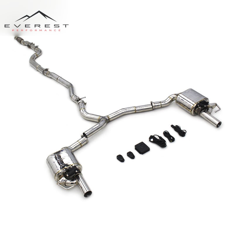 Custom Catback Exhaust System for Mercedes-Benz C200 C250 C300 W205 2015-2023 Valve Exhaust Muffler Stainless Steel Pipe