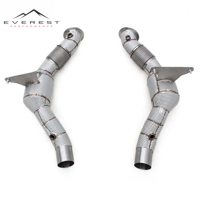 Custom Street Header for Ferrari 488 GTB/Spider/Pista 3.9T V8 2015-2019 100/200/300cell Downpipe Stainless Steel Exhaust System