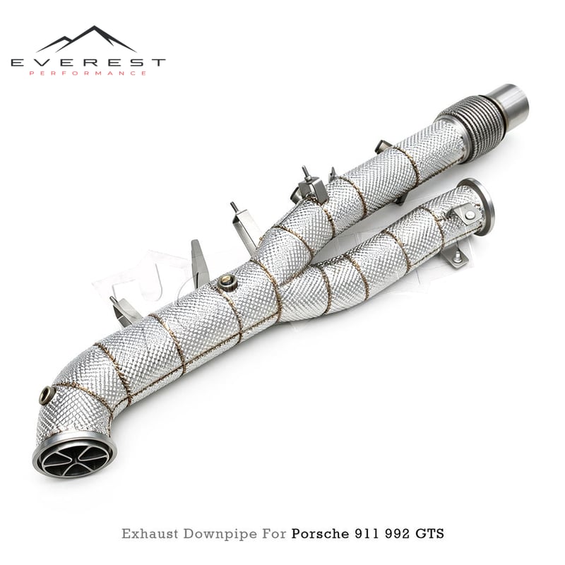 Free Flow Exhaust Pipe with Heat Shield for Porsche 911 Carrera 992 GTS 3.6T 2025 Turbo Test Pipe with Heat Shield