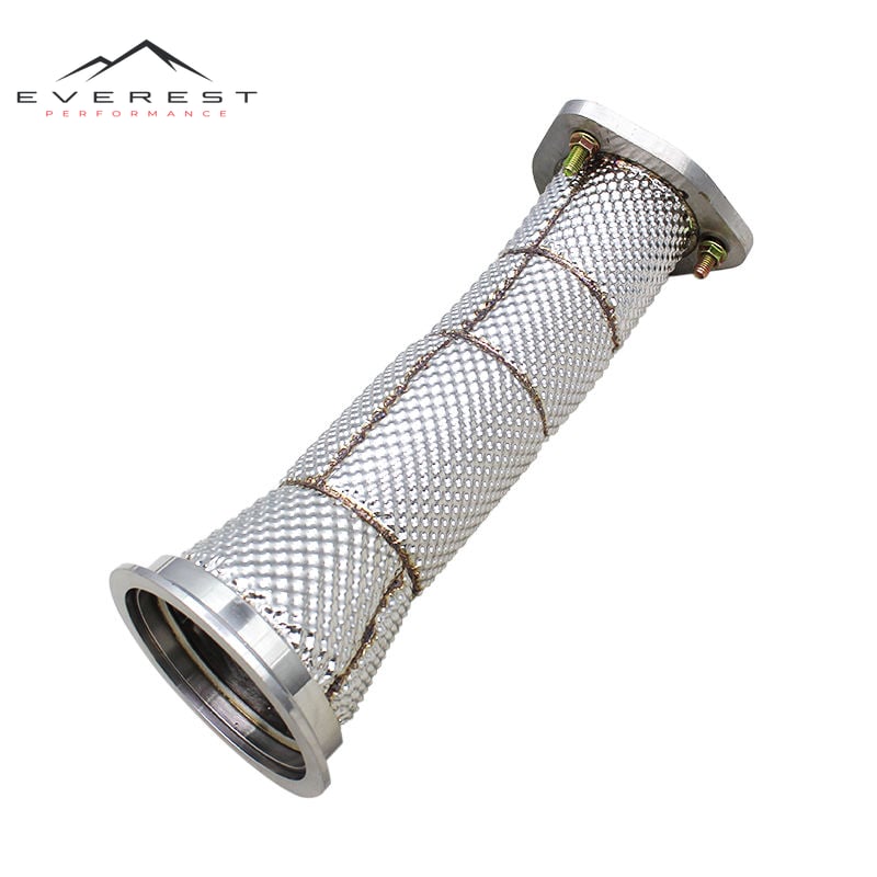 Race Free Flow Turbo Downpipe for Porsche Macan 2.0T 2019-2024 Heat Shield Front Tube Exhaust System