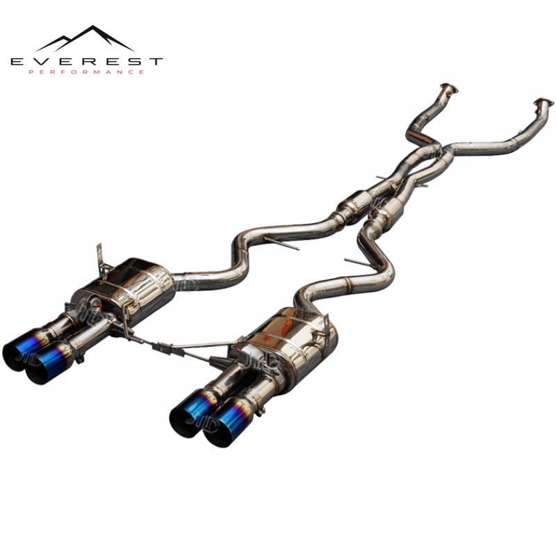 BMW E90 E92 M3 Titanium Blue Tip Stainless Steel High-performance Exhaust System — photo 1