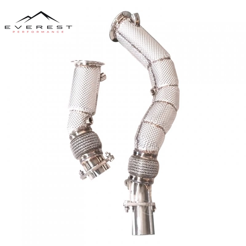 BMW 3" Stainless Steel S55 2015-2018 M3 & M4 F80 F82 With Heatshiled Catless Downpipe — photo 1